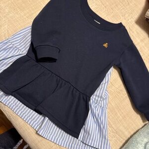 GAP Navy and Blue Striped Dress